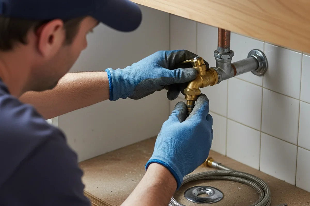 Shutoff valve and fitting work during Faucet and Fixture Repair in Adair